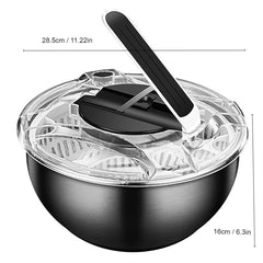 1pc Vegetable Wash Basin Stainless Steel Salad Dryer