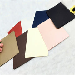 5pcs DIY Folding Greeting Card Cowhide Blank Half fold Card Letter Supplies