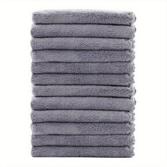 12pcs Coral Fleece Hand Towels Soft Absorbent Towel for Bathroom