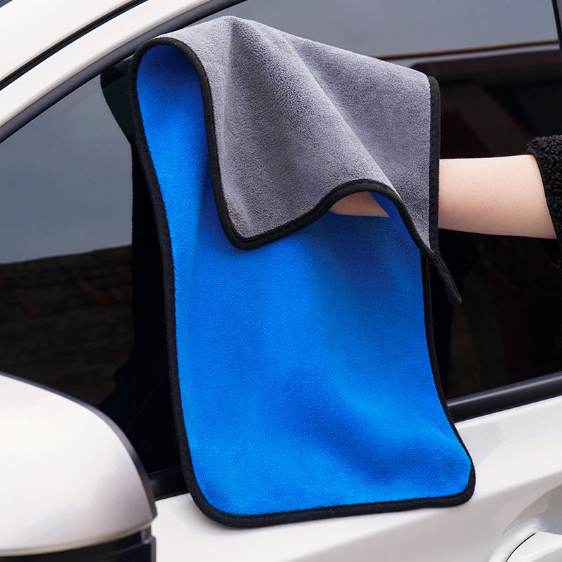 5pcs Double Layer Microfiber Cleaning Towels for Car Washing 500GSM