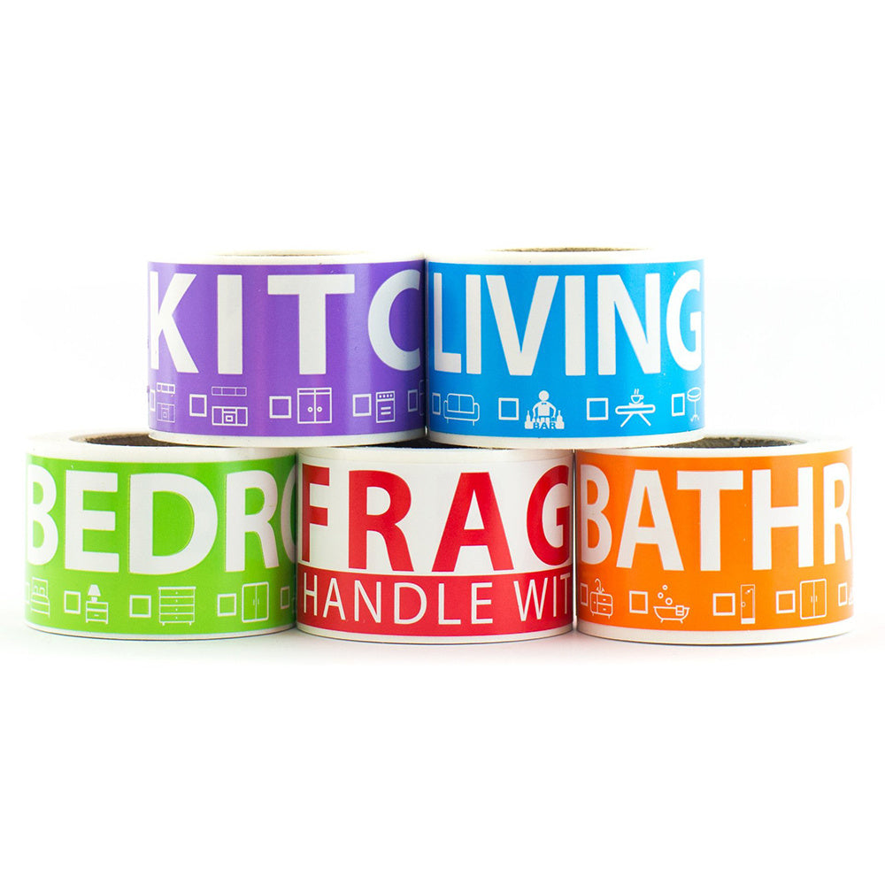 250 Home Moving Labels 1 Bedroom 5 Rolls Moving Supplies Wardrobe Boxes