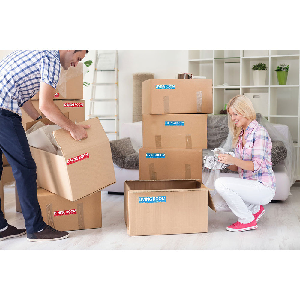 250 Home Moving Labels 1 Bedroom 5 Rolls Moving Supplies Wardrobe Boxes
