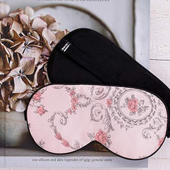 100% Silk Eye Mask Floral Print Eyeshade Cover