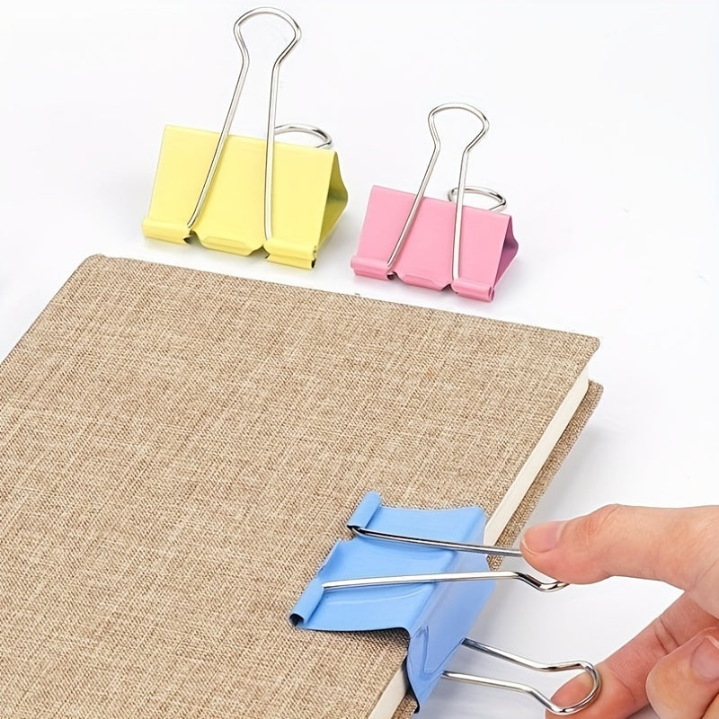 20pcs Assorted Long Tail Clip Folders for Office Supplies
