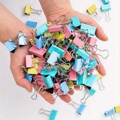 20pcs Assorted Long Tail Clip Folders for Office Supplies