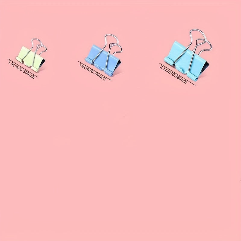 20pcs Assorted Long Tail Clip Folders for Office Supplies