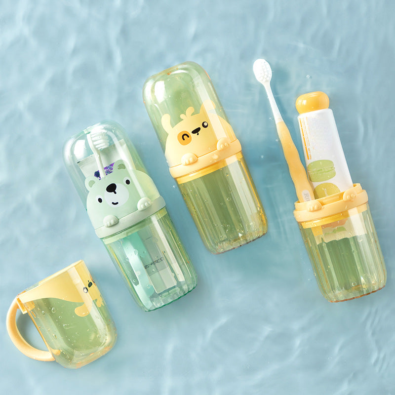 Cartoon Portable Toothbrush Container Cup