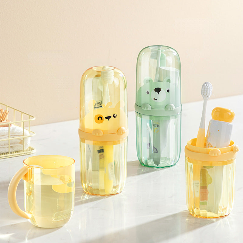 Cartoon Portable Toothbrush Container Cup