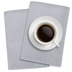 2pcs Cotton Tea Towels Absorbent Clths Solid Cleaning Rag for Household Bathroom