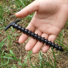 10pcs Camping Pegs & Screw Stakes for Tent, Hiking - Outdoor Essential