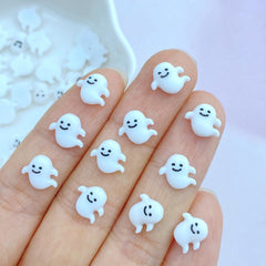 Mini Ghost Series Resin Ornaments for Jewelry Making Halloween Christmas
