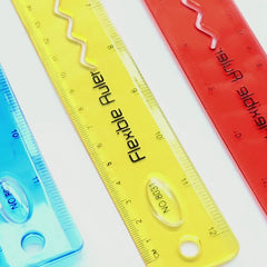 2pcs Soft Ruler Elastic Foldable Multifunctional School Supplies
