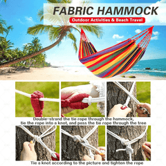 Thickened Canvas Camping Hammock Single Swing Chair with Bag