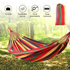 Thickened Canvas Camping Hammock Single Swing Chair with Bag