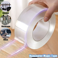 2pcs Transparent Nano Tape Washable Reusable Double Sided Tape