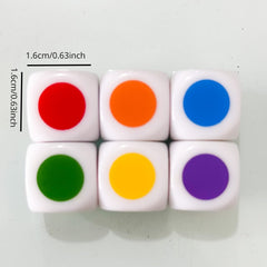 10pcs Colorful Dice Game Set Easy Play Kids Adults Puzzle Table Game