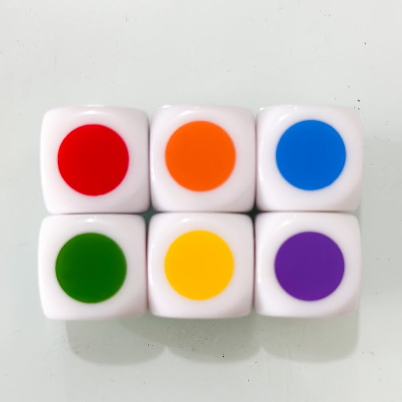 10pcs Colorful Dice Game Set Easy Play Kids Adults Puzzle Table Game