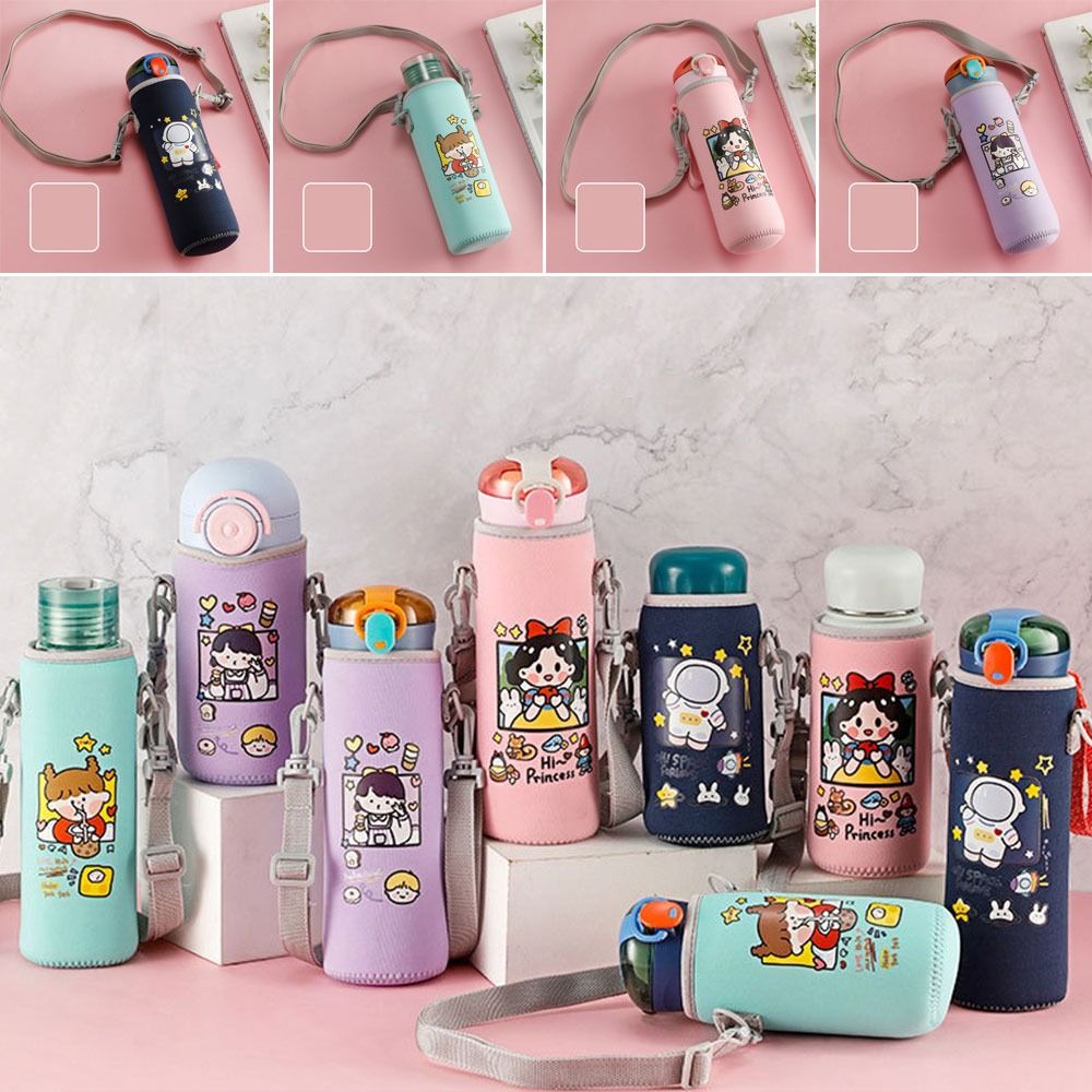 Cartoon Water Bottle Cover Insulated Bag Cup Pouch