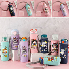 Cartoon Water Bottle Cover Insulated Bag Cup Pouch