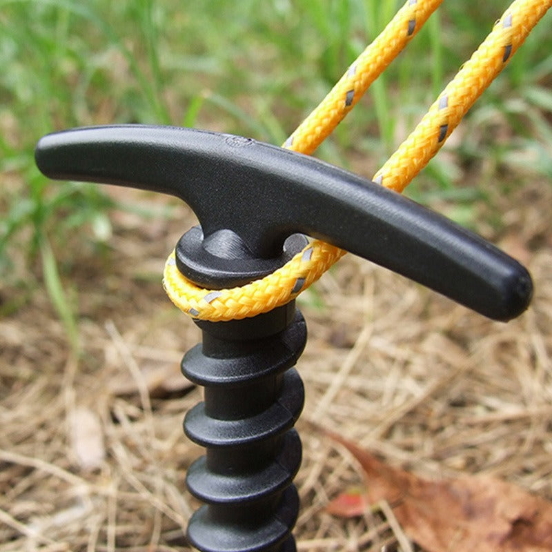 10pcs Tent Canopy Ground Nails Screw Anchor Stakes For Camping