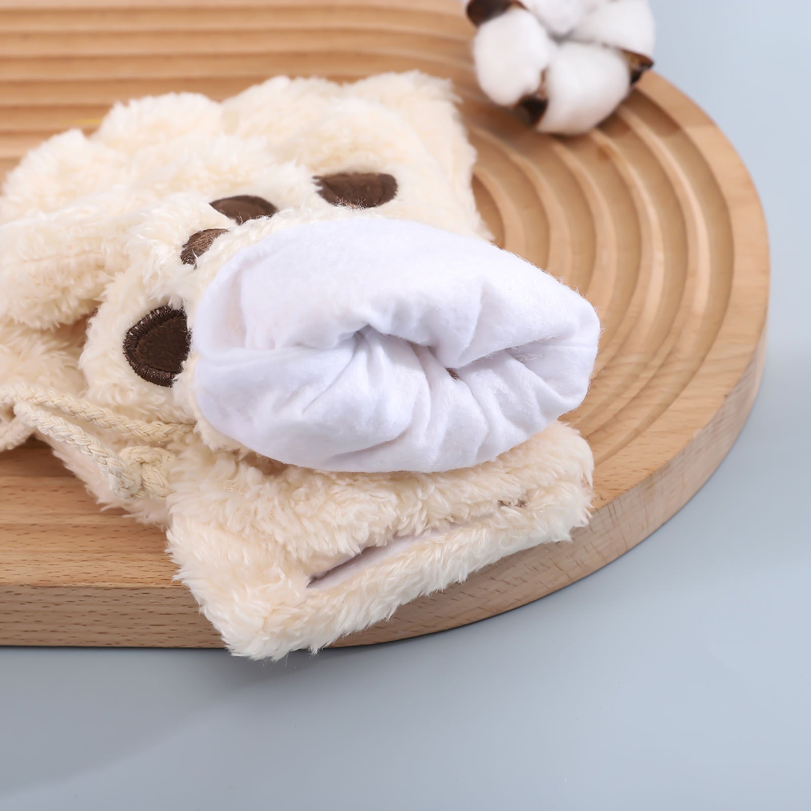 Girls Cat's Paw Gloves Soft Plush Half Finger Gloves Winter Warm Keeping Gloves