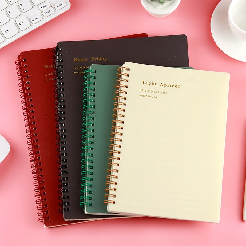B5 Grid Coil Morandi Notebook Retro PP Hot Cover Student Prize