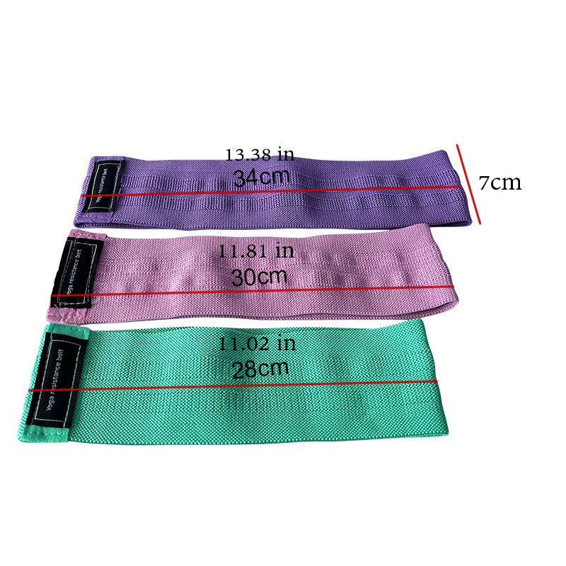 Yoga Squat Elastic Band Hip Resistance Bands Latex Non Slip Gym Fitness Tension