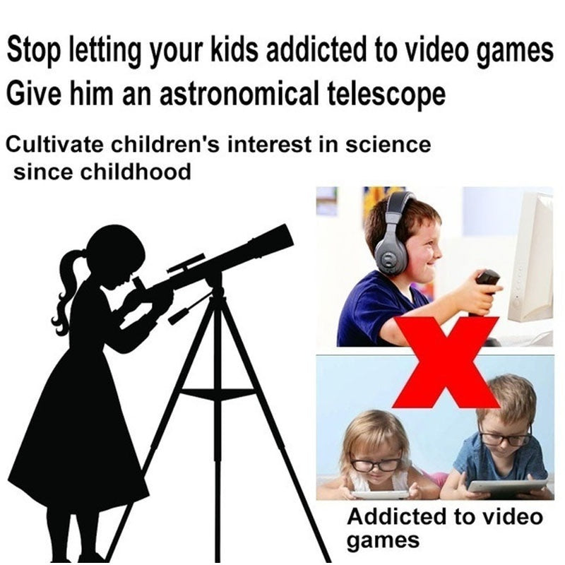 High Magnification Astronomical Telescope Refractive Telescope With Tripod