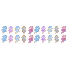 Mini Jellyfish Resin Figurine Crafts Flatback Ornament Jewelry Making