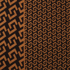 Brown Geometric Plaid Print Scarf Women Warm Shawl Windproof Head Wrap Hijab