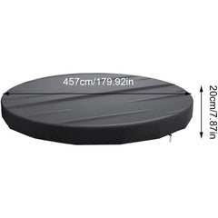 4.57M Round Pool Cover for Above Ground Pools Drawstring Hot Tub Cover