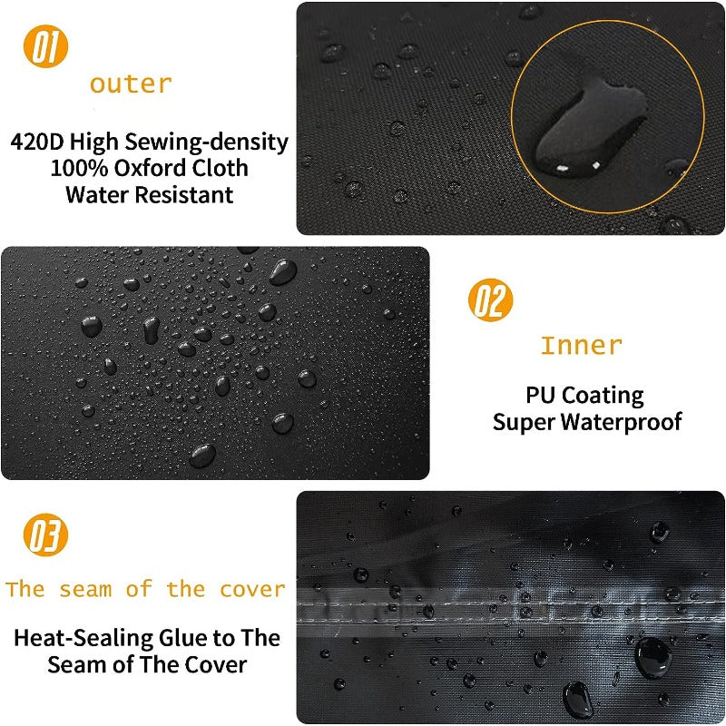 4.57M Round Pool Cover for Above Ground Pools Drawstring Hot Tub Cover