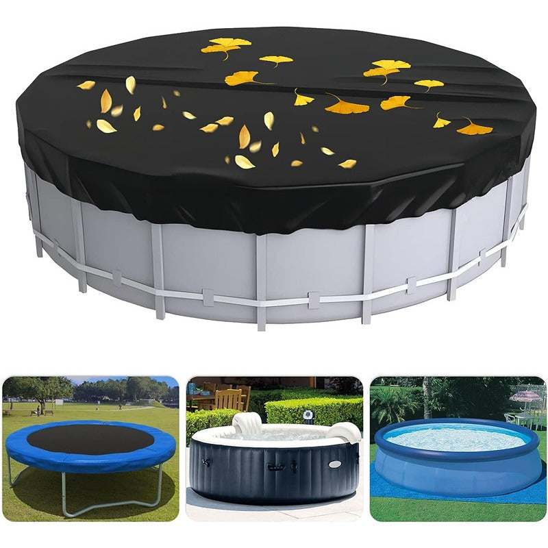 4.57M Round Pool Cover for Above Ground Pools Drawstring Hot Tub Cover