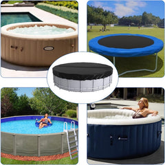 4.57M Round Pool Cover for Above Ground Pools Drawstring Hot Tub Cover