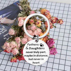 Metal Key Chain Keyring Pendant Family Gift For Father Daughter