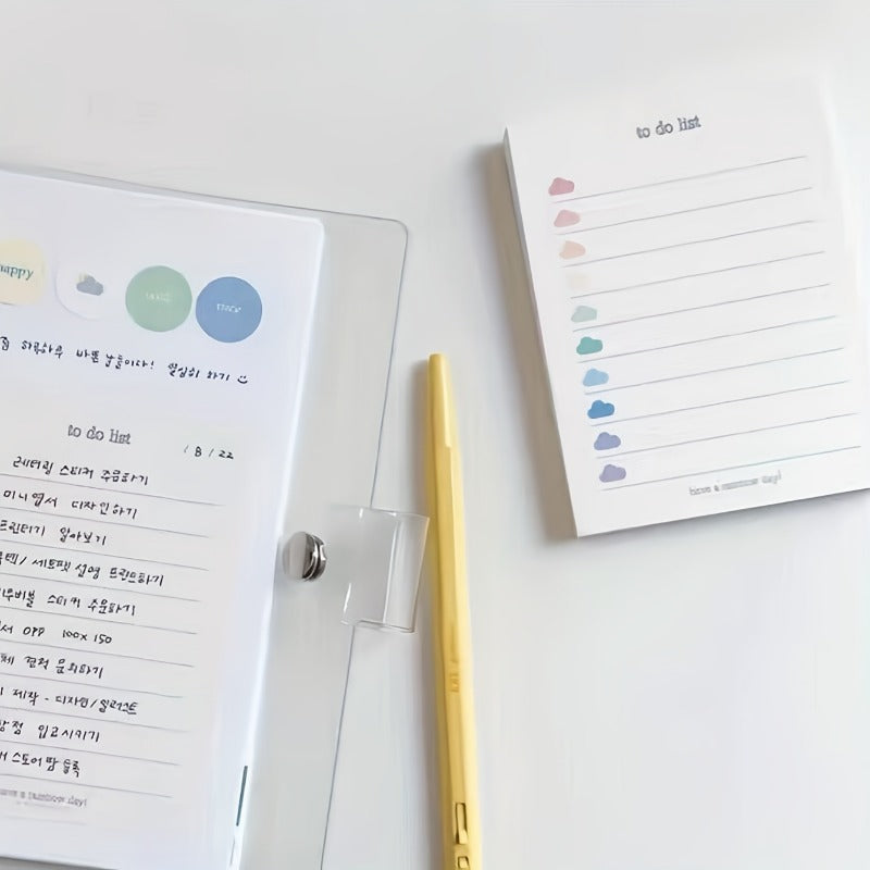 Colorful Clouds To Do List Memo Book Student Memo 60 Sheets