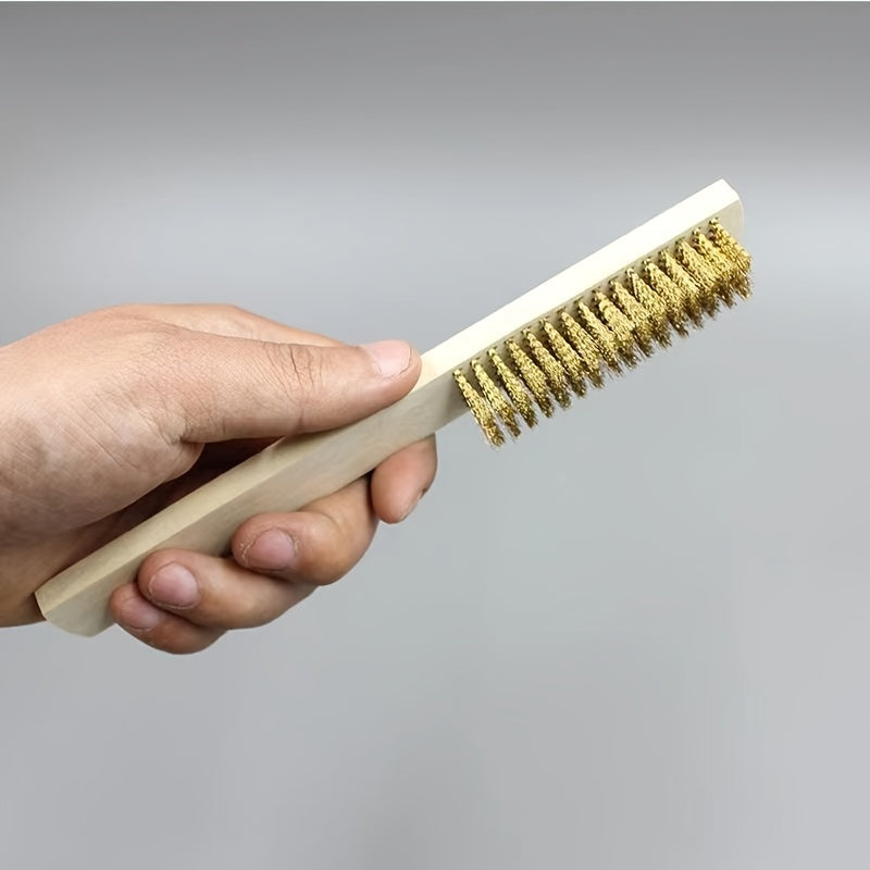 Copper & Stainless Steel Wire Brush Set for Rust Removal & Polishing