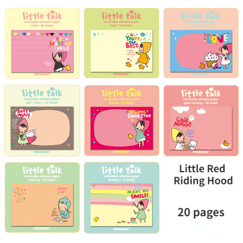 5pcs Cartoon Sticky Note Box Student Memo Message Sticky Note Sticker