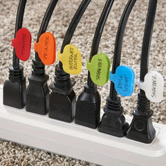 50pcs Cable Storage Label Fasteners Wire Adhesive Buckle