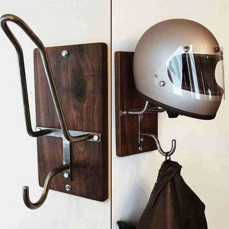 Wooden Helmet Hook Motorcycle Helmet Bracket
