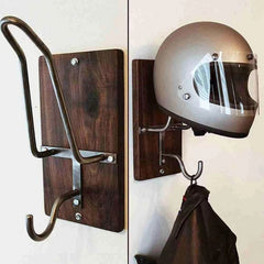 Wooden Helmet Hook Motorcycle Helmet Bracket