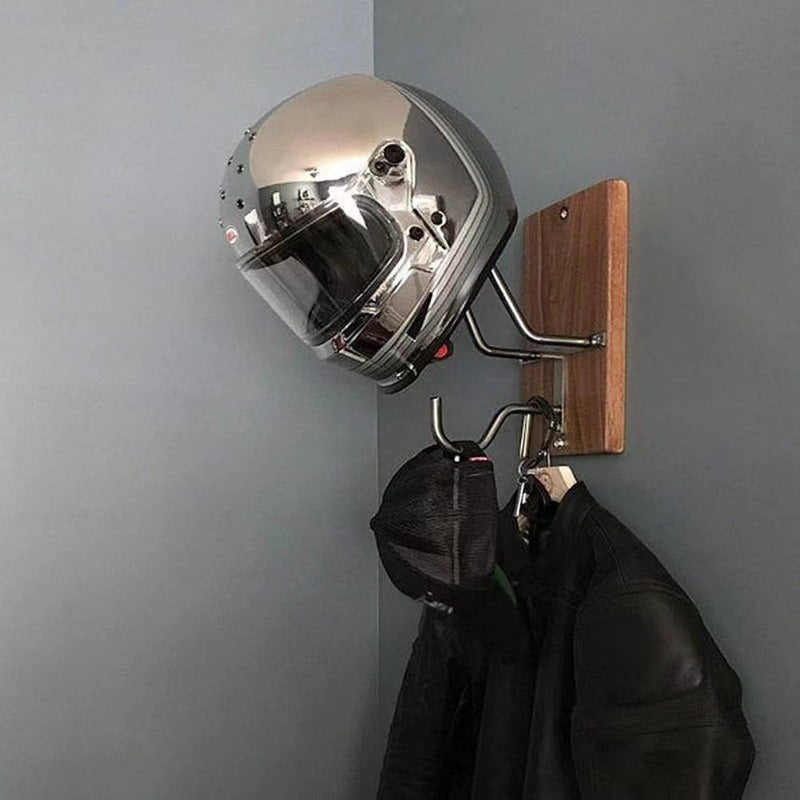Wooden Helmet Hook Motorcycle Helmet Bracket
