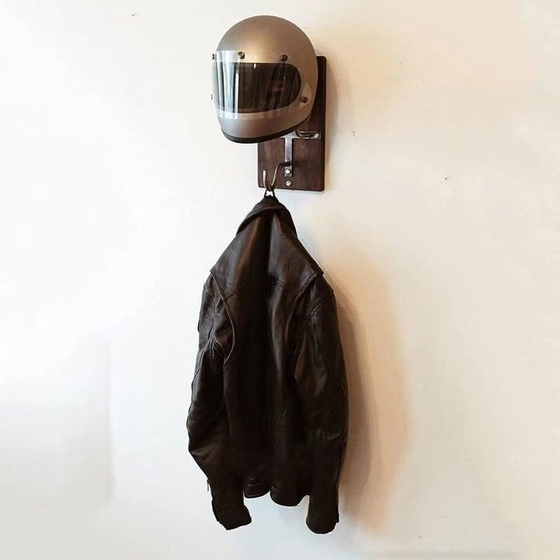 Wooden Helmet Hook Motorcycle Helmet Bracket