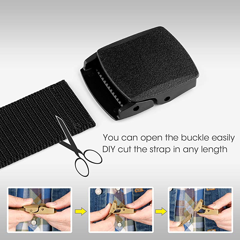 Men's Military Auto Buckle Nylon Belt Outdoor Tactical Canvas Belt