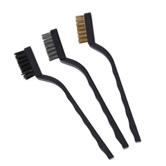3pcs Mini Stainless Steel Rust Brush Brass Cleaning Polishing Detail Metal Brush