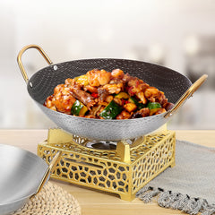 Stainless Steel Wok Double Eared Small Pot for Restaurants and Home
