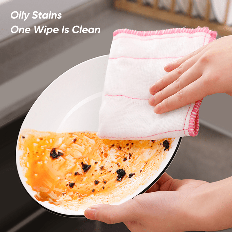 10pcs Microfiber Dish Clothes Absorbent Cleaning Tools For Kitchen
