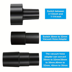 3pcs Universal Vacuum Cleaner Adapter Set, Fits Brush Sizes 2 1/2 t