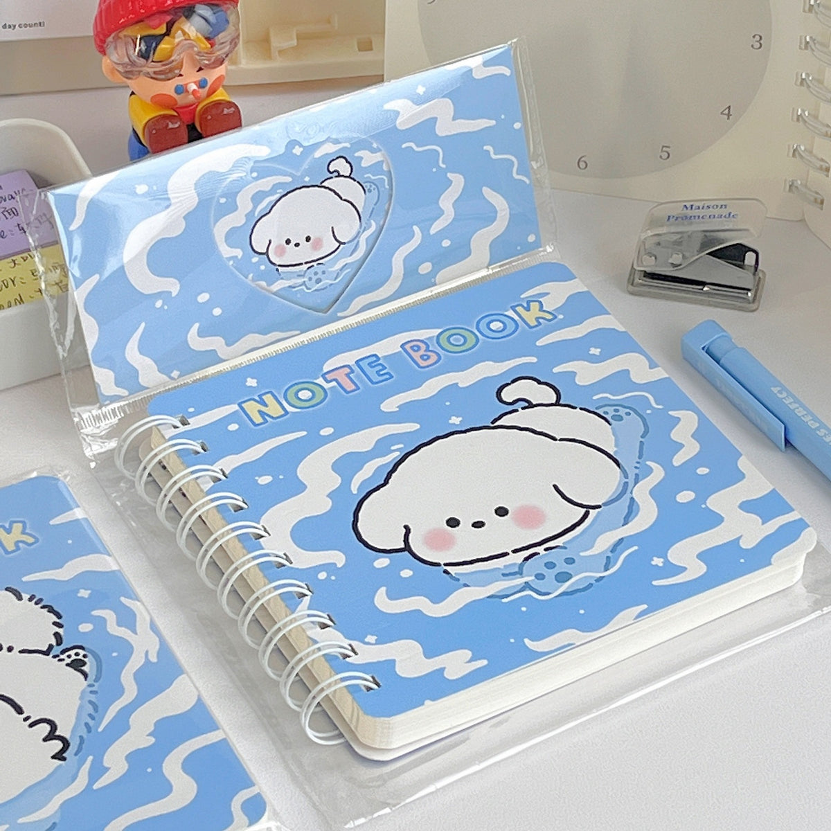 Versatile Coil Puppy Student Schedule Journal Stationery Book