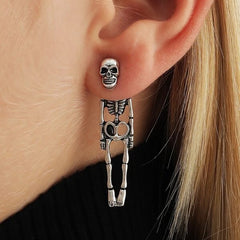 Halloween Skeleton Detachable Earrings Ghost Groom Bride Couple